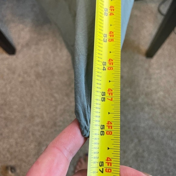 Wren & Ivory Sage Green Floral Embroidered Wrap Short Sleeve Maxi Dress Sz Large - Picture 9 of 11